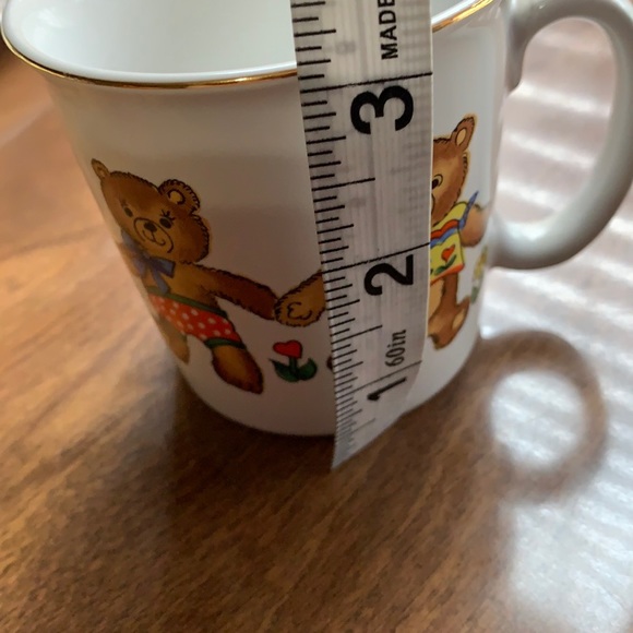 Vintage Kids Teddy Bear plate bowl cup set Child’s stone we are serving set 1985 - Picture 11 of 15